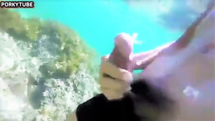 wanking underwater porn